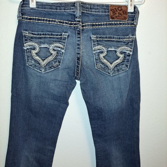 Big Star Denim - 💫Big Star Sweet Boot Ultra-Low Rise Embroidered Distressed Jeans 26R